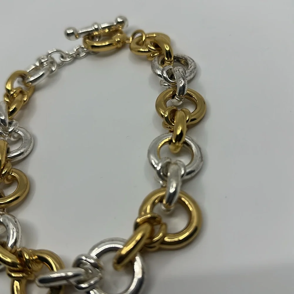 Chucky Gold and Silver Chain Necklace - Picture 7 of 10